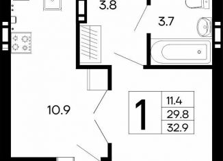 Продаю 1-комнатную квартиру, 32.9 м2, Крым, Симферопольское шоссе, 48