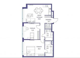 Продам двухкомнатную квартиру, 84.4 м2, Москва, район Хорошёво-Мнёвники