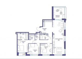 Продажа 4-ком. квартиры, 122.2 м2, Москва, район Хорошёво-Мнёвники