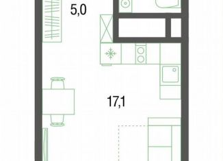 Продам квартиру студию, 28.1 м2, Котельники, микрорайон Новые Котельники, 22