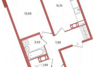 Продам двухкомнатную квартиру, 56 м2, Сертолово