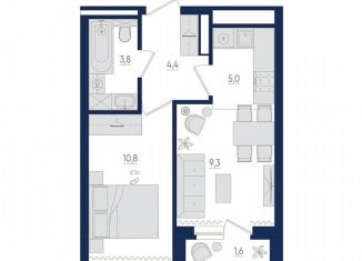 2-комнатная квартира на продажу, 34.1 м2, Республика Башкортостан