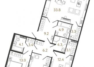 Продается 3-комнатная квартира, 111.9 м2, Санкт-Петербург