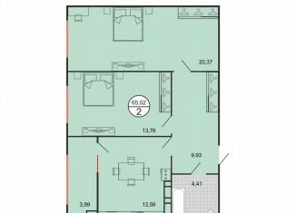 2-комнатная квартира на продажу, 65 м2, Ставрополь, Октябрьский район