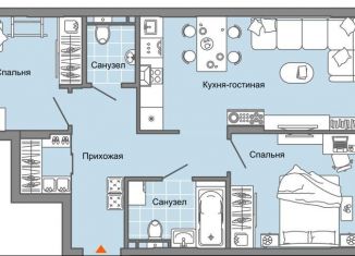 2-ком. квартира на продажу, 73 м2, Екатеринбург, метро Чкаловская