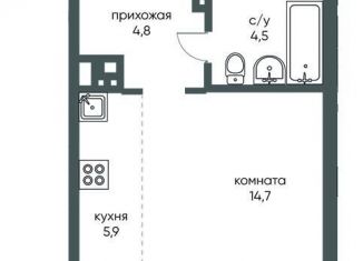 Продажа квартиры студии, 32.5 м2, Новосибирск, улица Коминтерна, 1с, Дзержинский район