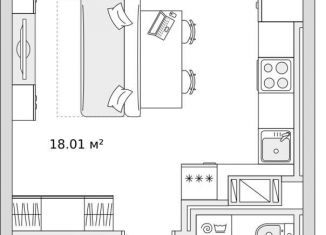 Продажа квартиры студии, 26.3 м2, Мурино, ЖК Северный, улица Шоссе в Лаврики, 64к2