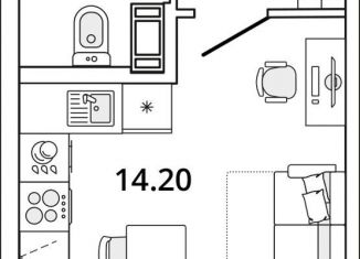 Квартира на продажу студия, 22.1 м2, Санкт-Петербург, Калининский район