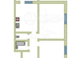 Двухкомнатная квартира на продажу, 52.4 м2, Тюмень, Западносибирская улица, 2, ЖК Добрый