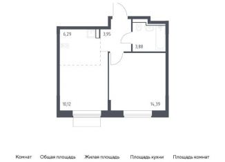 Продается двухкомнатная квартира, 38.6 м2, Москва, жилой комплекс Квартал Домашний, 1, станция Курьяново