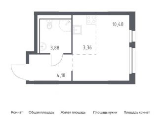 Продается квартира студия, 21.9 м2, деревня Новосаратовка