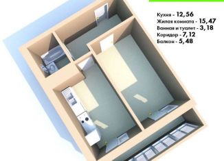 1-комнатная квартира на продажу, 38.9 м2, Краснодар, Московская улица, 144к1, ЖК Светлый