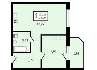 Продаю 1-ком. квартиру, 38.3 м2, Владимир, Ленинский район, улица Верхняя Дуброва, 32В