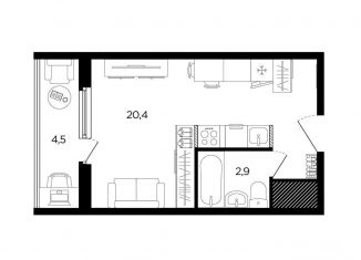 Продам квартиру студию, 24.7 м2, Ростов-на-Дону, ЖК Пятый Элемент