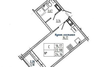 Продажа квартиры студии, 24.2 м2, Мурино, ЖК Урбанист, Екатерининская улица, 19