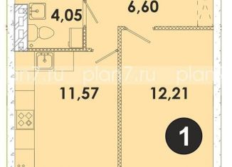 Продам однокомнатную квартиру, 37.4 м2, поселок Дзержинск