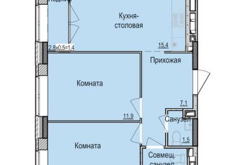 Однокомнатная квартира на продажу, 63.2 м2, Ижевск, жилой комплекс Скандинавия, 7, ЖК Скандинавия