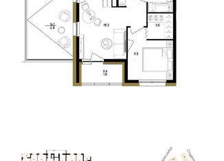 Продается 1-комнатная квартира, 43 м2, Санкт-Петербург, Белоостровская улица, 7, ЖК Белый Остров