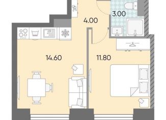 Продаю 1-ком. квартиру, 33.4 м2, Москва, жилой комплекс Обручева 30, к1, метро Калужская