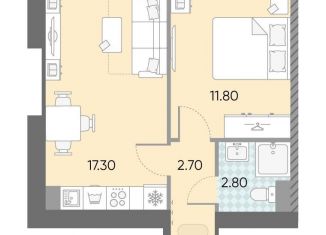 Продаю 1-ком. квартиру, 34.6 м2, Москва, жилой комплекс Обручева 30, к1, метро Калужская