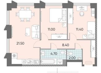 Продается двухкомнатная квартира, 59 м2, Москва, метро Калужская, жилой комплекс Обручева 30, к1