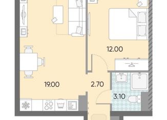 Продается 1-комнатная квартира, 36.8 м2, Москва, жилой комплекс Обручева 30, к1, метро Калужская