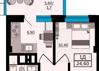 1-комнатная квартира на продажу, 30 м2, Ростов-на-Дону, Раздорская улица, 2А, ЖК Грин Парк