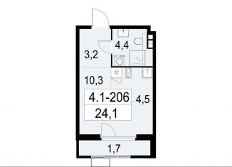 Продается квартира студия, 24.1 м2, Москва, район Южное Бутово