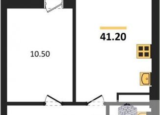 Продам 1-ком. квартиру, 41.2 м2, Воронеж, улица Фёдора Тютчева, 93/4, ЖК Микрорайон Боровое