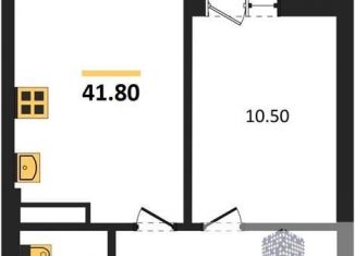 Продажа однокомнатной квартиры, 41.8 м2, Воронеж, улица Фёдора Тютчева, 93/4, ЖК Микрорайон Боровое