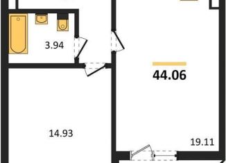 Продам 1-комнатную квартиру, 44.1 м2, село Новая Усмань