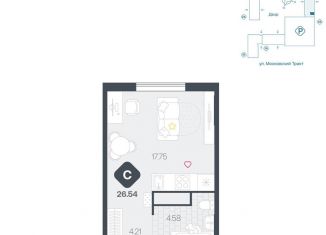 Квартира на продажу студия, 26.5 м2, Тюмень