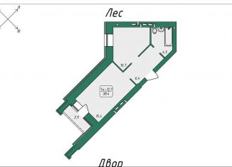 Продается 1-комнатная квартира, 38.4 м2, Томск, Нижний переулок, 51, Советский район