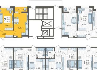 Продажа 2-ком. квартиры, 53 м2, Узкинское сельское поселение