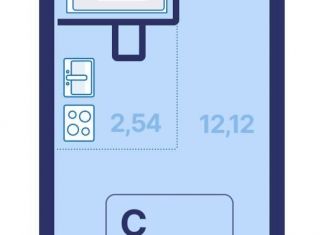 Продается квартира студия, 22.6 м2, Екатеринбург, проспект Космонавтов, 9, Железнодорожный район