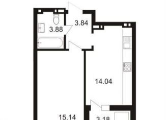 Продам 1-ком. квартиру, 40.1 м2, Энгельс, ЖК Рио