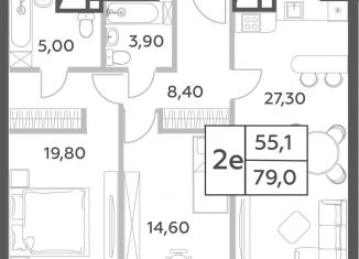 Продажа 3-ком. квартиры, 79 м2, Москва, ЖК Вилл Тауэрс, проспект Генерала Дорохова, вл1к1