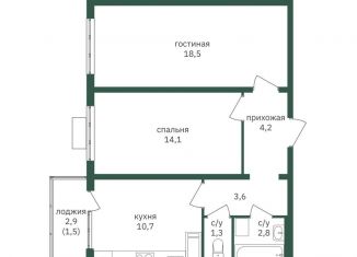 Продается 2-ком. квартира, 57.7 м2, Москва, район Чертаново Южное, Варшавское шоссе, 170Е