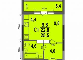 Продается квартира студия, 25.5 м2, Владимир