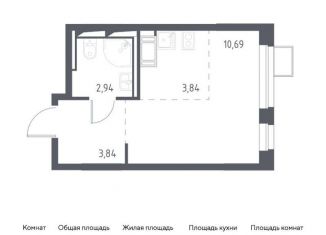 Продаю квартиру студию, 21.3 м2, деревня Мисайлово, микрорайон Пригород Лесное, к5.2