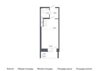 Продаю квартиру студию, 22.8 м2, Колпино, жилой комплекс Новое Колпино, к38