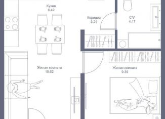 Продажа 1-ком. квартиры, 35.5 м2, село Усады, жилой комплекс Дома у Сада, 2к2, ЖК Дома у сада