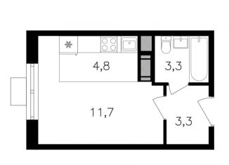 Продается квартира студия, 23.1 м2, Москва, район Щукино