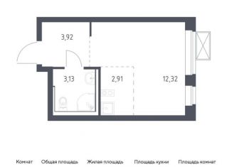 Продам квартиру студию, 22.3 м2, деревня Мисайлово