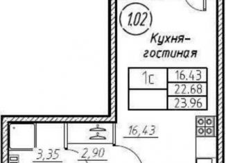 Квартира на продажу студия, 24 м2, Мурино, Екатерининская улица, 17, ЖК Урбанист