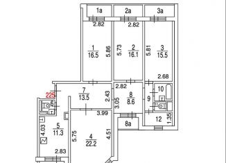 Продам 4-ком. квартиру, 114.9 м2, Москва, улица Наташи Ковшовой, 29, метро Озёрная