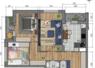 Продам 3-ком. квартиру, 75.7 м2, Воронеж, ЖК Микрорайон Боровое, улица Фёдора Тютчева, 93А