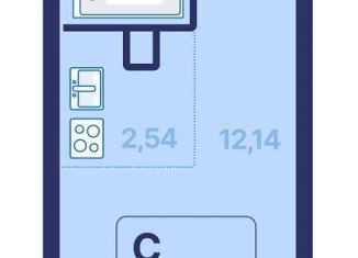 Продаю квартиру студию, 22.7 м2, Екатеринбург, проспект Космонавтов, 9, Железнодорожный район