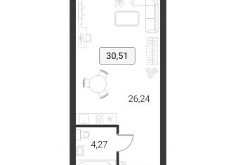 Продажа квартиры студии, 30.5 м2, Москва, метро Яхромская