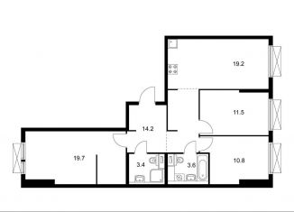 Продажа трехкомнатной квартиры, 82.4 м2, Москва, Бабушкинский район